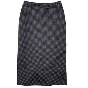 Free People black and grey polka dot pencil skirt